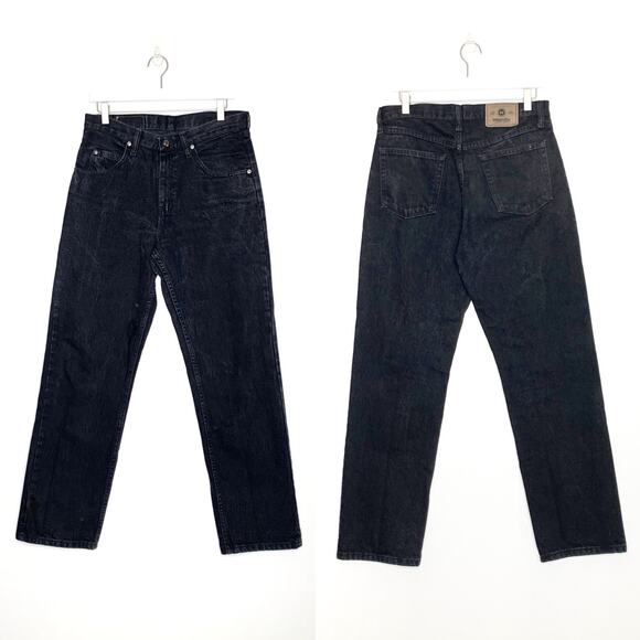 Wrangler Relaxed Fit High-Rise Straight Leg Jeans Washed Black 30 x 30 - Picture 9 of 10